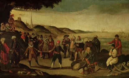 Der Streit um den goldenen Stab oder Der Streit zwischen den Spaniern und den Niederländern über den Handel in den Indischen Inseln, 1609